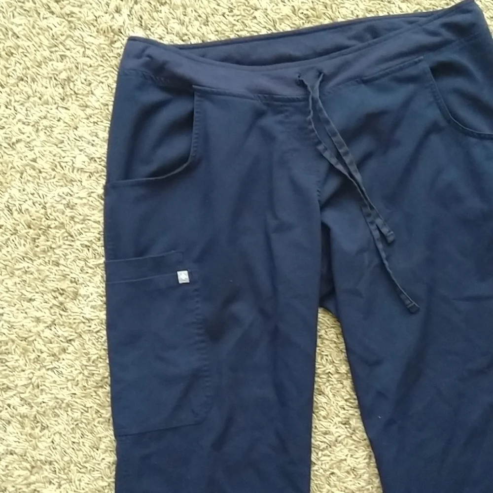 FIGS straight leg navy mens scrub pants sz L